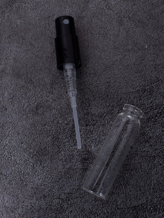 Атомайзер 2мл стекло захлапывающиеся спрей черный