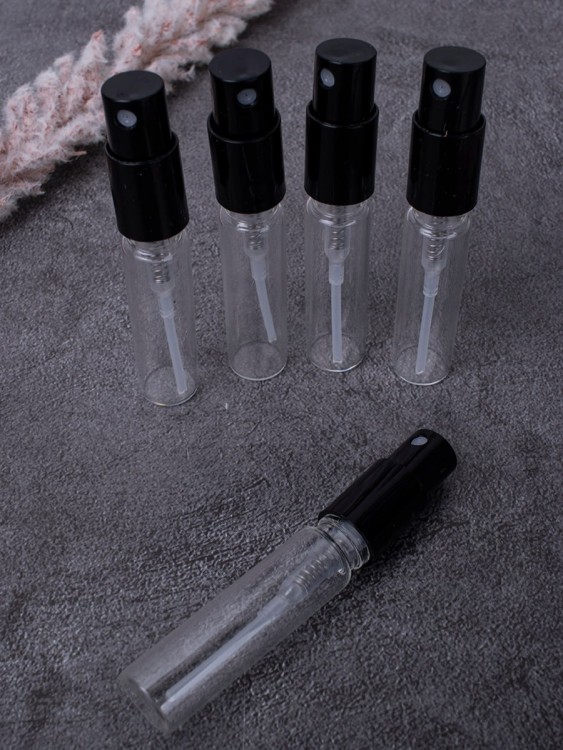 Атомайзер 2мл стекло захлапывающиеся спрей черный