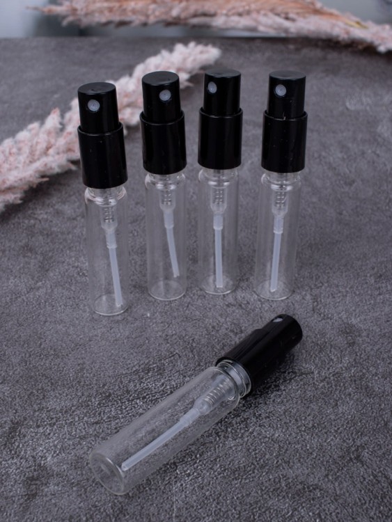 Атомайзер 2мл стекло захлапывающиеся спрей черный