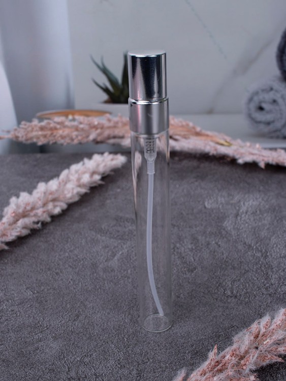 Атомайзер 10мл стекло металлические крышки Серебро спрей 