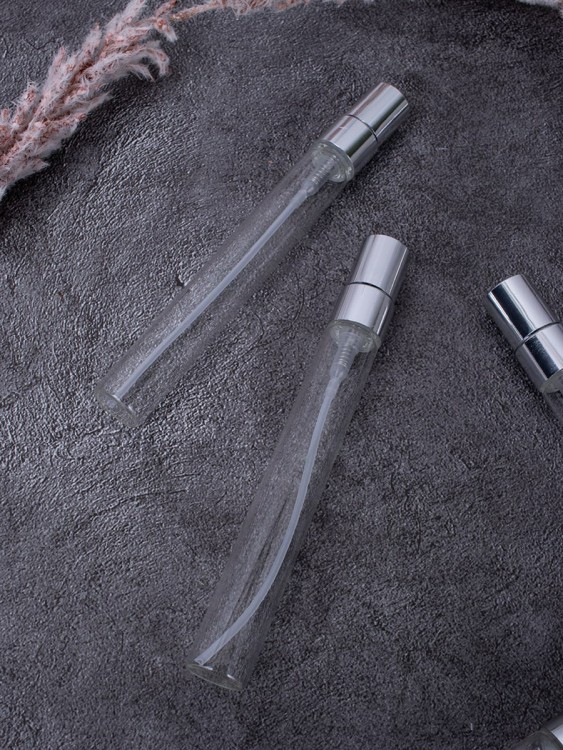 Атомайзер 10мл стекло металлические крышки Серебро спрей 