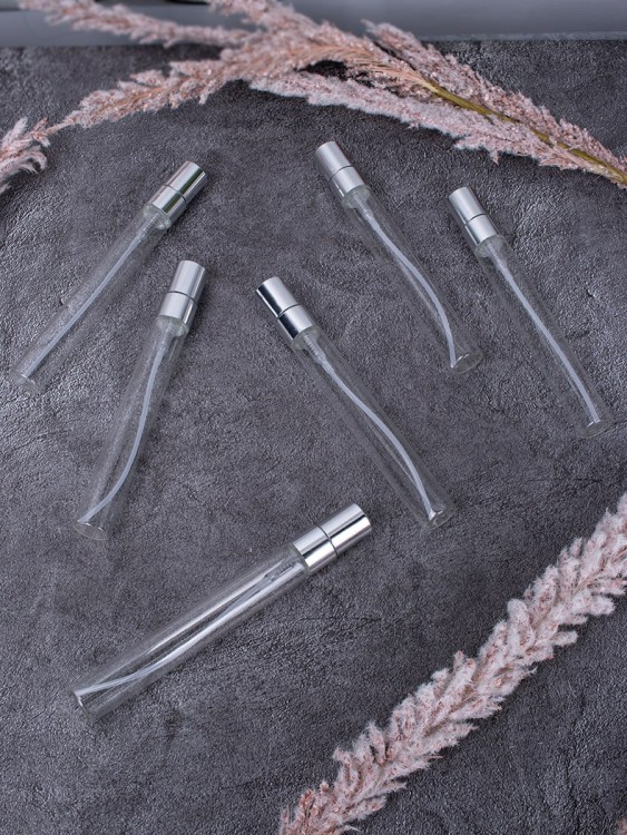 Атомайзер 10мл стекло металлические крышки Серебро спрей 