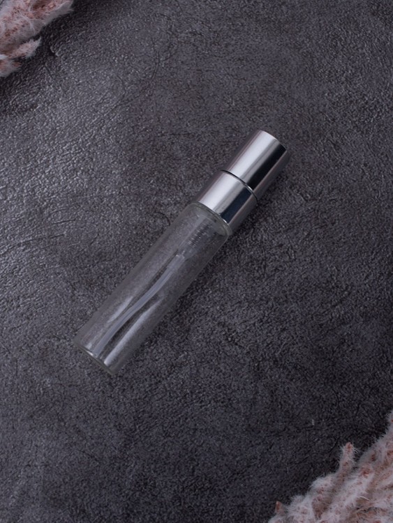 Атомайзер 5мл СТЕКЛО МЕТАЛИЧЕСКИЙ спрей СЕРЕБРО 