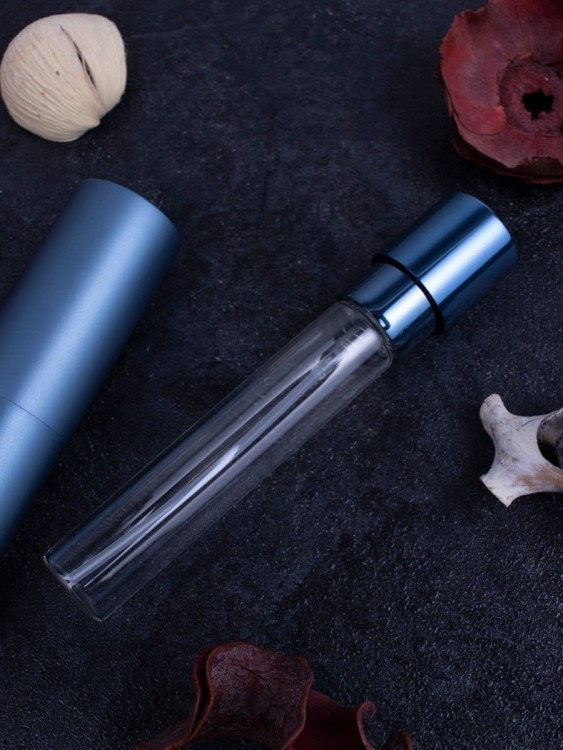 Атомайзер 10 мл металл синий  ПОМАДКА 