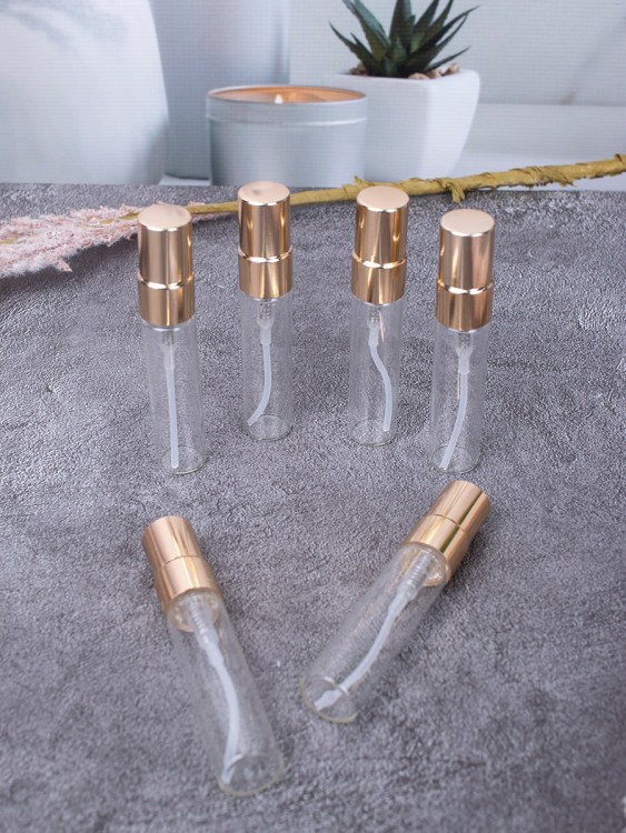 Атомайзер 5мл СТЕКЛО МЕТАЛИЧЕСКИЙ спрей ЗОЛОТО 