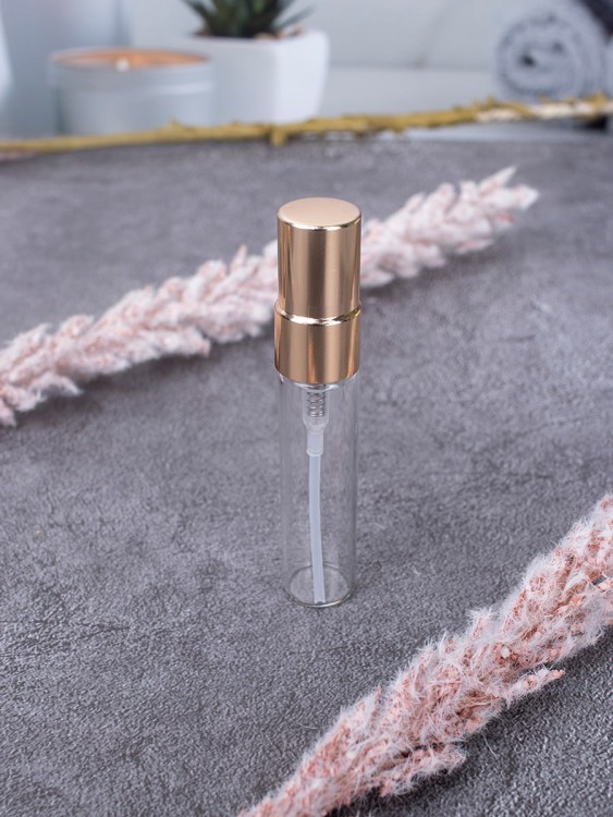 Атомайзер 5мл СТЕКЛО МЕТАЛИЧЕСКИЙ спрей ЗОЛОТО 