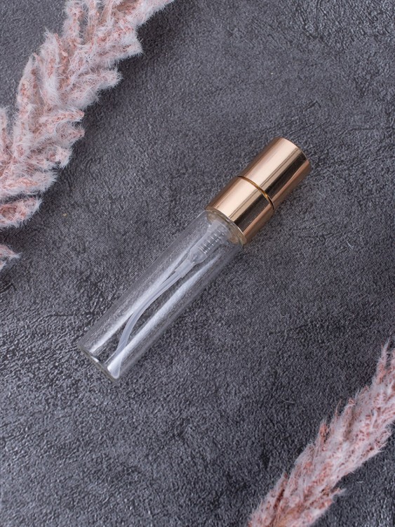 Атомайзер 5мл СТЕКЛО МЕТАЛИЧЕСКИЙ спрей ЗОЛОТО 