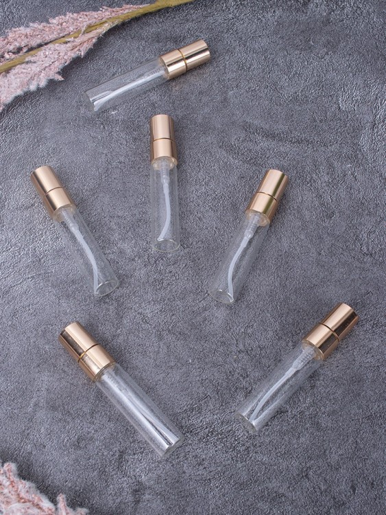 Атомайзер 5мл СТЕКЛО МЕТАЛИЧЕСКИЙ спрей ЗОЛОТО 