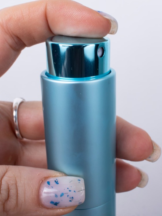 Атомайзер 15 мл металл голубой ПОМАДКА   