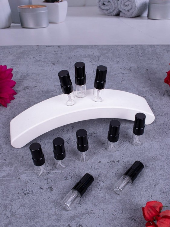 Атомайзер 2мл стекло металический спрей черный