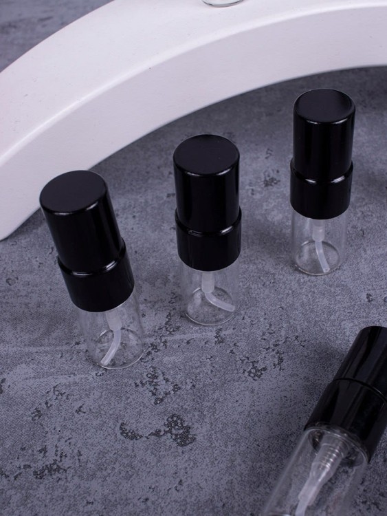 Атомайзер 2мл стекло металический спрей черный