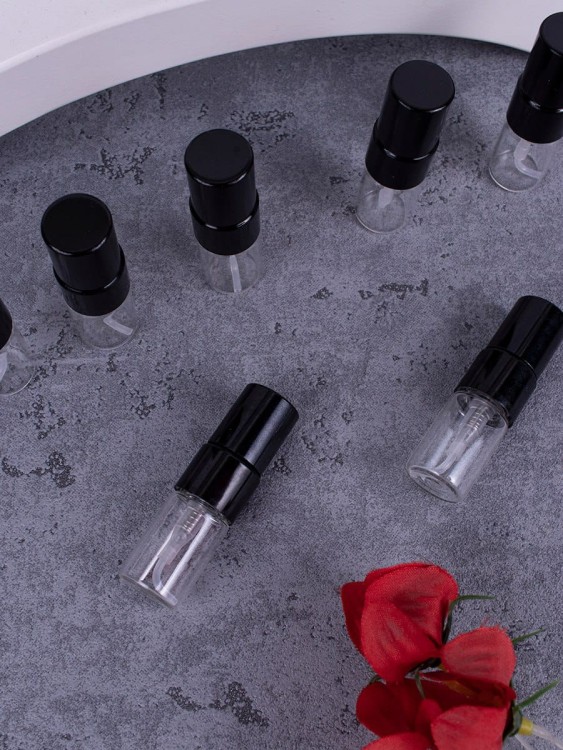 Атомайзер 2мл стекло металический спрей черный