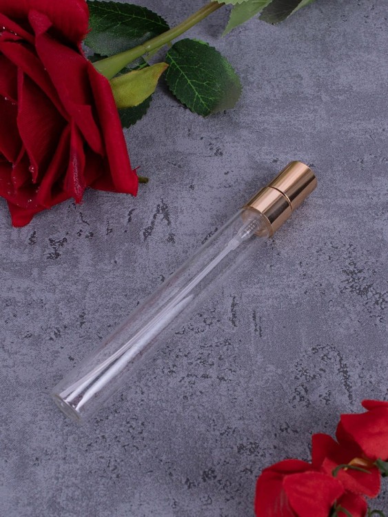 Атомайзер 10мл стекло металлические крышки золотой спрей 