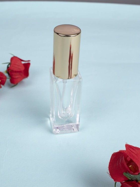 Флакон 3 мл стекло ЗОЛОТО спрей КВАДРАТ  