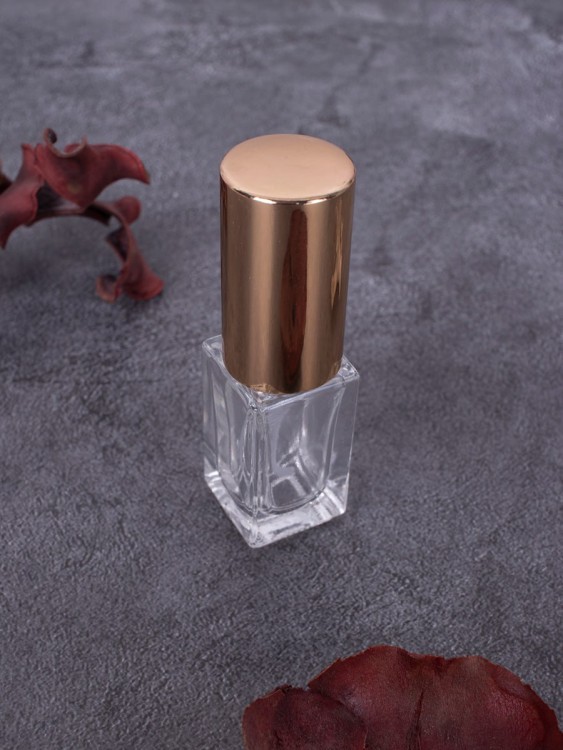 Флакон 3 мл стекло ЗОЛОТО спрей КВАДРАТ  