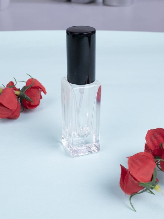 Флакон 3 мл стекло ЧЕРНЫЙ спрей КВАДРАТ   