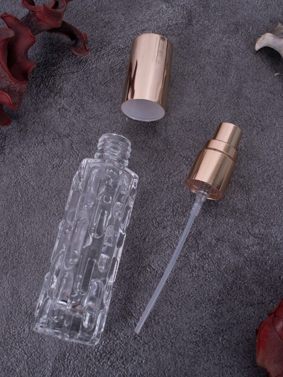 Флакон стекло 10 мл золото спрей металл  ФУЖЕРНЫЙ