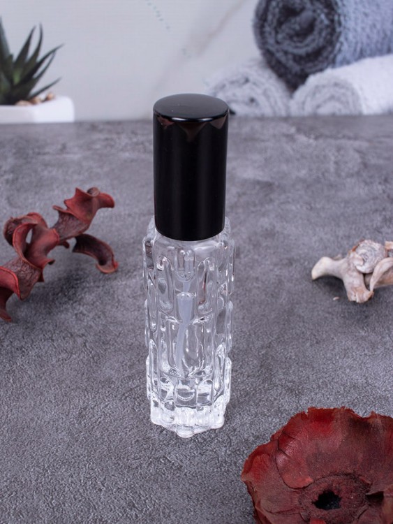 Флакон стекло  10 мл черный спрей металл  ФУЖЕРНЫЙ