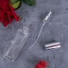 Флакон стекло квадрат 10 мл серебро спрей металл 