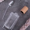 Флаконы 50мл стекло спрей квадрат дерево крышка светлое