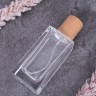 Флаконы 50мл стекло спрей квадрат дерево крышка светлое