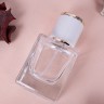 Флаконы 30мл стекло спрей квадрат бежевая крышка