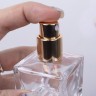 Флаконы 30мл стекло спрей квадрат бежевая крышка