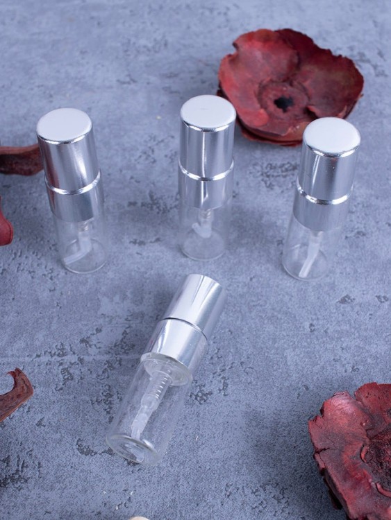 Атомайзер 2мл стекло металический спрей серебро