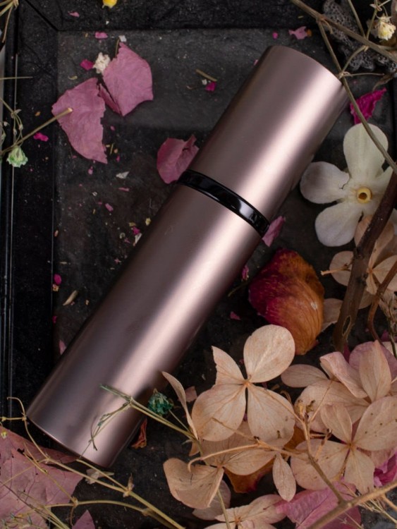 Атомайзер 5 мл металл темно-серый с черным  