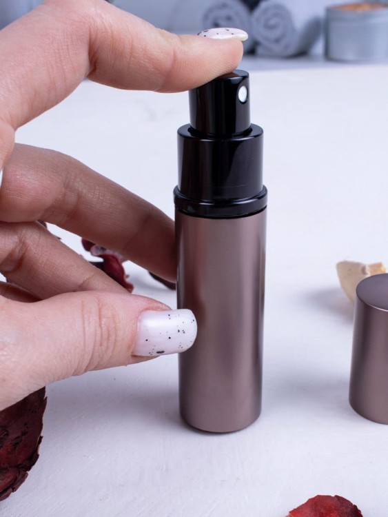 Атомайзер 30 мл металл темно-серый с черным 