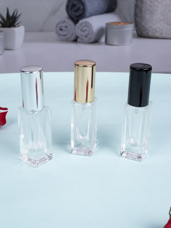 Флакон 5 мл стекло ЧЕРНЫЙ спрей КВАДРАТ  